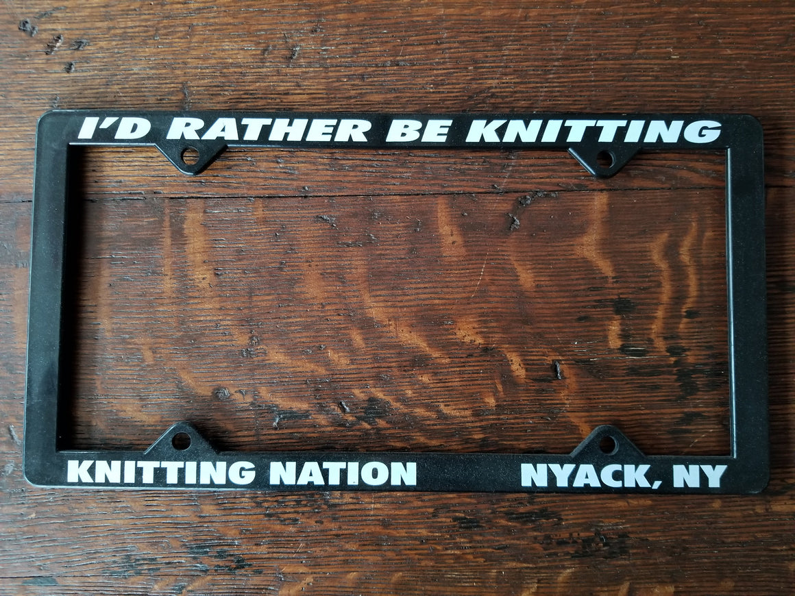 Knitting Nation License Plate Frame