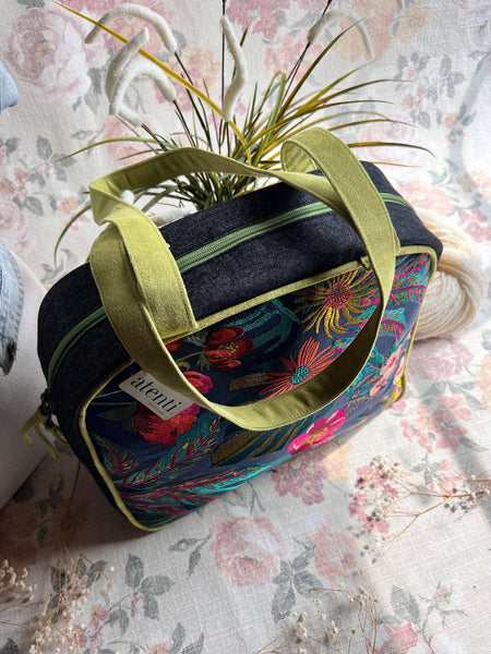 Flora Bonnie, Atenti Embroidered USA Handmade Weekender Travel Bag