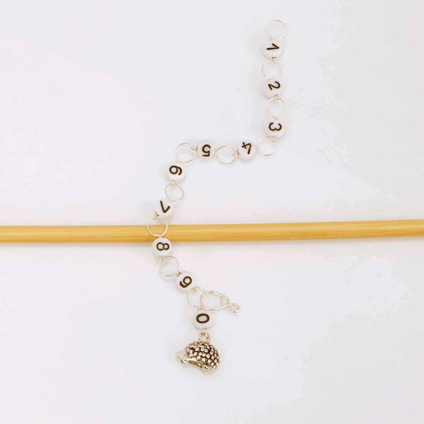 Silver Hedgehog Chain Row Counter