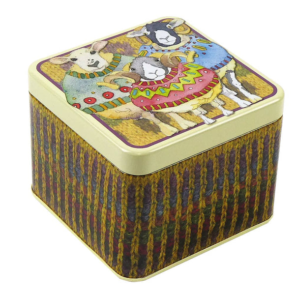 Sheep In Sweaters Small Square Tin