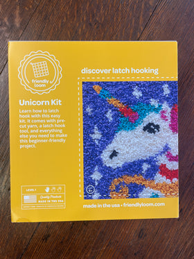 Unicorn Latch Hook Kit from Friendly Loom