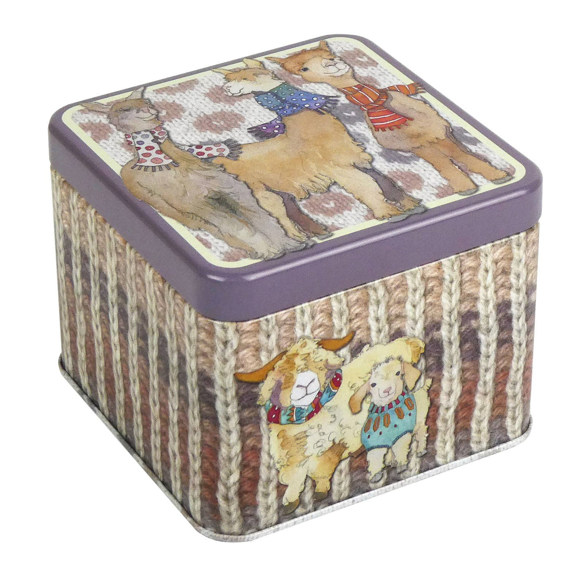 Alpacas & Friends Square Tin