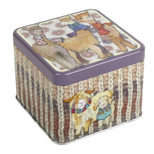 Alpacas & Friends Square Tin