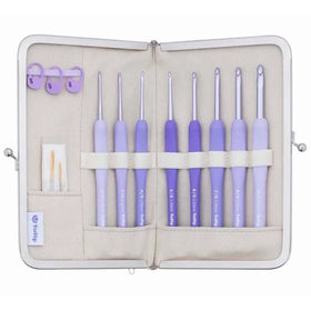 ETIMO Murasaki  Purple Crochet Hook with Cushion Grip Set