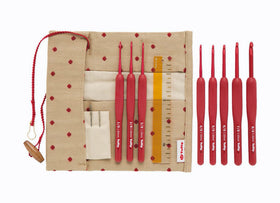 ETIMO Red  Crochet Hook with Cushion Grip Set