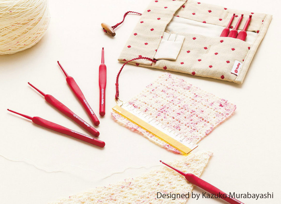 ETIMO Red  Crochet Hook with Cushion Grip Set