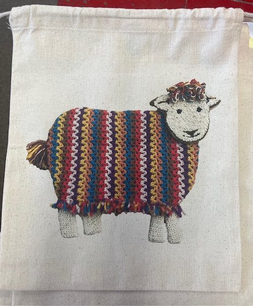 Knitted Sheep Project Bag