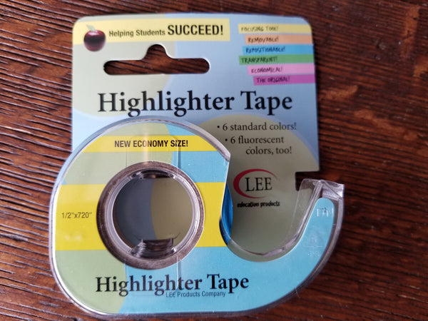 Highlighter Tape, 1/2"W x 720" long
