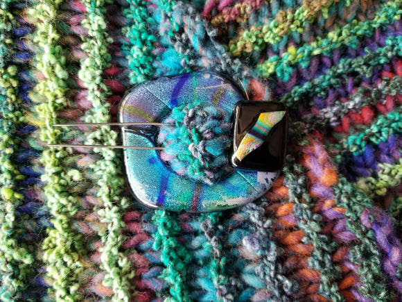 Glass Shawl Pin