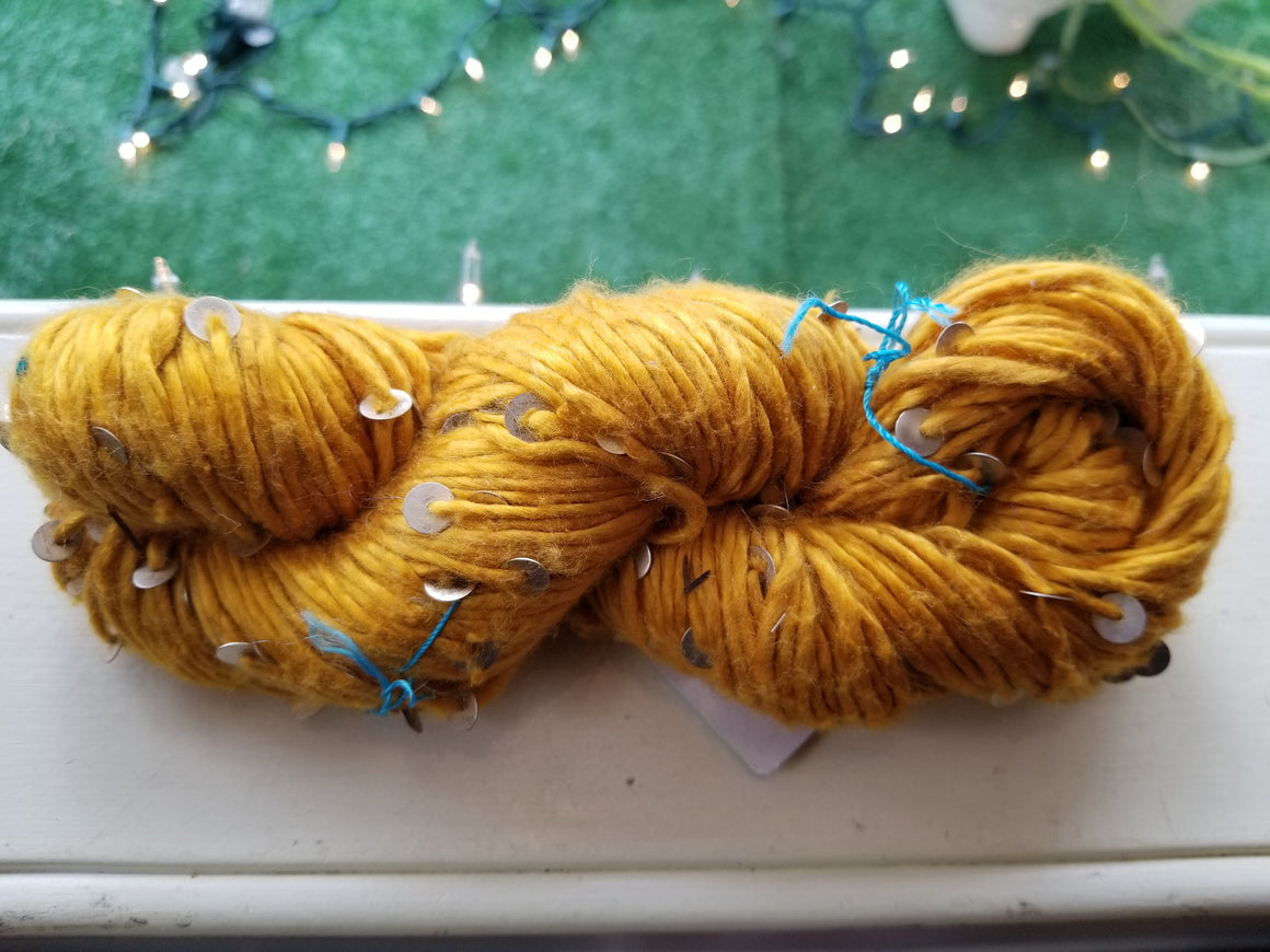 Stargazer Silk & Sequins Color: Marigold