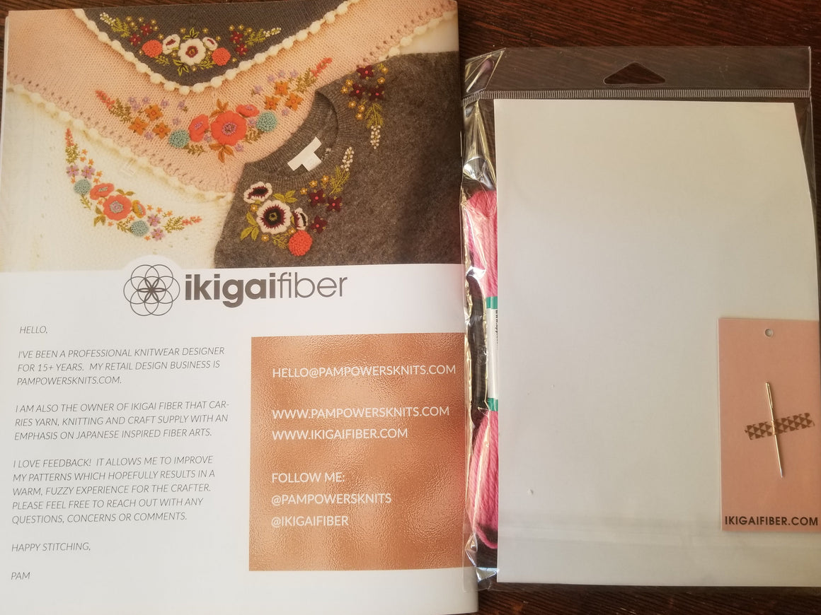 Ikigaifiber Fleurish Embroidery Kit